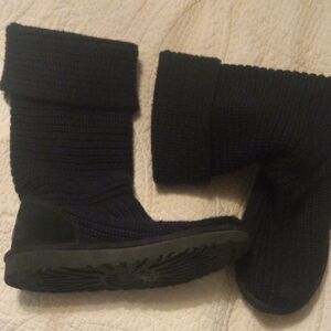 UGG Black Knit Women's Boots